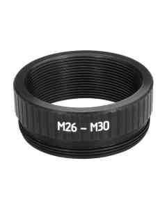 M26x0.7 (36tpi, Mitutoyo) female to M30x0.75 male thread adapter, black