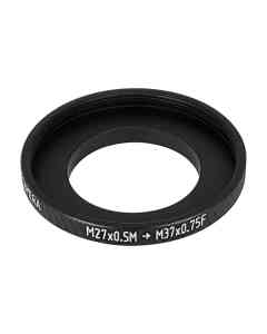M27x0.5 male to M37x0.75 female thread adapter (27mm to 37mm step-up ring)