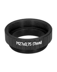 7mm extender for M27x0.75 microscope objectives, black