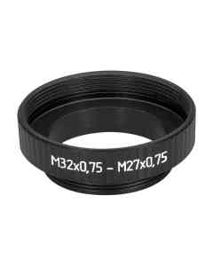 M27x0.75 male to M32x0.75 female thread adapter, black