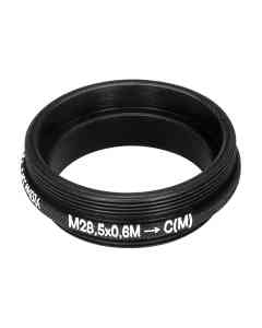 M28.5x0.6 male (1.25″ astronomy filters) to C-mount male thread adapter