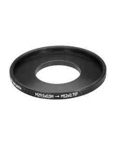 M29.5x0.5 male to M52x0.75 female thread adapter (filter step-up ring)