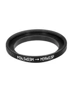 M34.5x0.5 male to M39x0.5 (E39) female thread adapter (step ring) for El-Nikkors