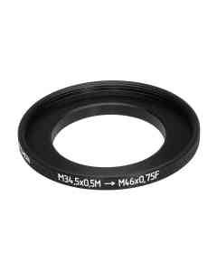 M34.5x0.5 male to M46x0.75 female thread adapter (step-up ring) for El-Nikkors