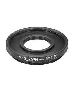 M40.5x0.5 male to RMS female thread adapter (40.5mm to RMS step-down ring)