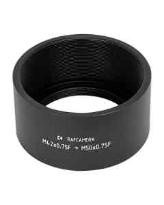 T2 female to M50x0.75 female long adapter for Rodenstock lenses