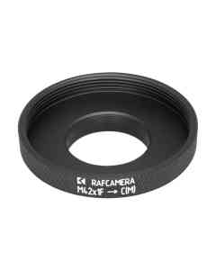 M42x1 female thread to C-mount camera adapter, 6.5mm long