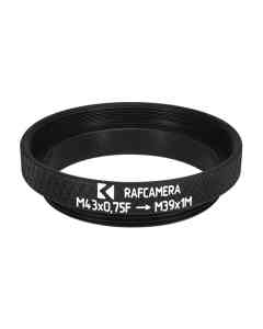 M43x0.75 female to M39x1 (LTM) male thread adapter for Raynox lens
