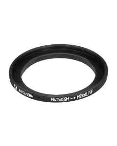 M47x0.5 male to M55x0.75 female thread adapter (47mm to 55mm step-up ring)