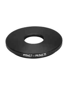 M49x0.75 male to M19x0.75 female thread adapter (49mm to 19mm step-down ring)