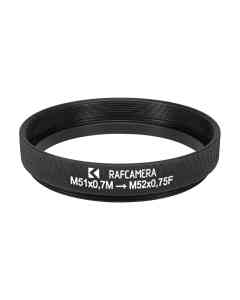 M51x0.7 to M52x0.75 Step-Up Ring for Angenieux 28mm Type M2 lens, 8mm long