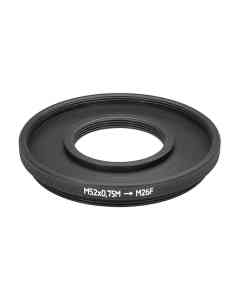 M52x0.75 male to M26x0.7 female thread adapter for Mitutoyo, Nikon