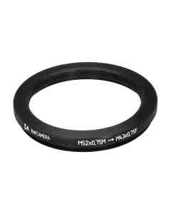 M52x0.75 male to M43x0.75 female thread adapter (52mm to 43mm step-down ring)