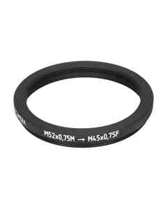 M52x0.75 male to M45x0.75 female thread adapter (52mm to 45mm step-down ring)