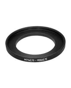 M58x0.75 male to M77x0.75 female thread adapter (58mm to 77mm step-up ring)