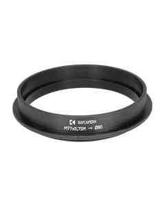 M77x0.75 male thread to 80mm outer diameter adapter (lens hood)