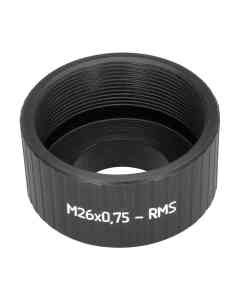RMS male to M26x0.7 (36tpi, Mitutoyo) female thread adapter, 14mm, black