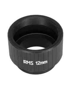 12mm adapter to match parfocal heights of DIN and RMS objectives, black