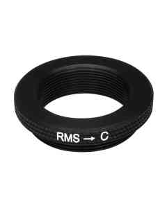 RMS female to C-mount male thread adapter, 4mm, black