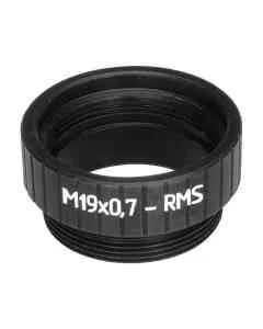 RMS male to M19x0.75 female thread adapter, black