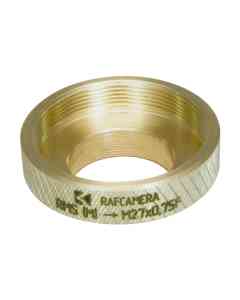 RMS male to M27x0.75 female thread adapter, bronze