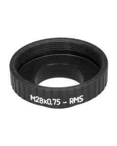 RMS male to M28x0.75 female thread adapter, black