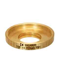 T2 female to M26x0.75 male thread adapter for binoviewers, bronze