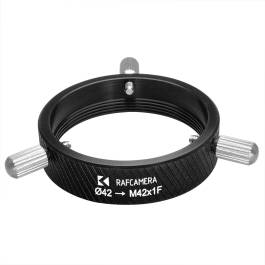 42mm clamp to M42x1 female thread adapter for $30